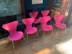 4 roze vlinderstoeltjes Arne Jacobsen, Huis en Inrichting, Ophalen, Gebruikt, Hout, Vier