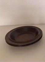 Diepe borden Arabia Finland vintage bruin aardewerk servies, Ophalen of Verzenden, Zo goed als nieuw, Bord(en), Overige stijlen