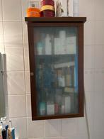 2x bruine badkamer kast, Huis en Inrichting, Badkamer | Badkamermeubels, Ophalen, (Half)hoge kast, Minder dan 50 cm, Zo goed als nieuw