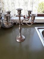 antieke kandelaar zilverlook, Ophalen, Koper of Brons