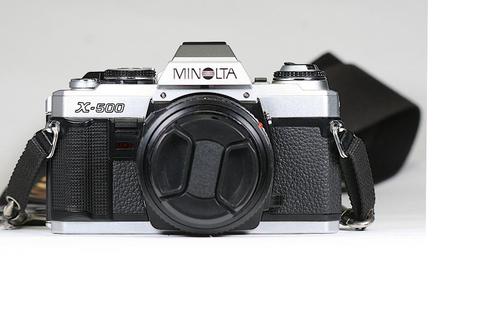 Minolta X-500 met 50mm 1.7, Audio, Tv en Foto, Fotocamera's Analoog, Gebruikt, Spiegelreflex, Minolta, Ophalen of Verzenden