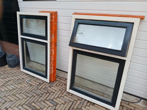 Hardhouten kozijnen, Doe-het-zelf en Verbouw, Kozijnen en Schuifpuien, Gebruikt, Schuifpui, Hout, Ophalen