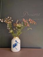 Vaas/ koolmees / Delfts blauw, Huis en Inrichting, Woonaccessoires | Vazen, Ophalen, Blauw, Nieuw, Glas