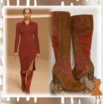 GABOR 70s retro suede hoge laarzen-38.5🍂🍂nieuwstaat, Kleding | Dames, Hoge laarzen, Gabor, Nieuw, Ophalen of Verzenden