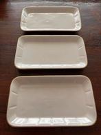Porcelaine Bistro set van 3 rechthoekige schaaltjes Apilco, Ophalen of Verzenden