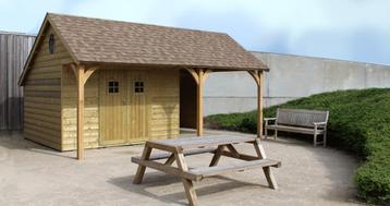 Landelijk tuinhuis LODGE in diverse standaard maten beschikbaar voor biedingen