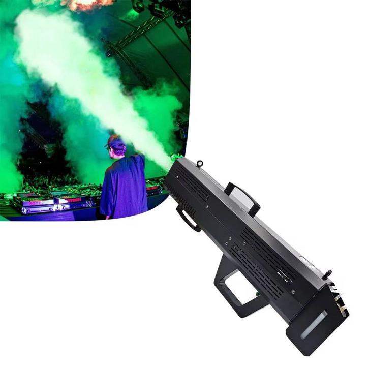 DJLicht 1500W rookmachine handgun co2 effect, Muziek en Instrumenten, Licht en Laser, Nieuw, Rookmachine, Geluidgestuurd, Kleur