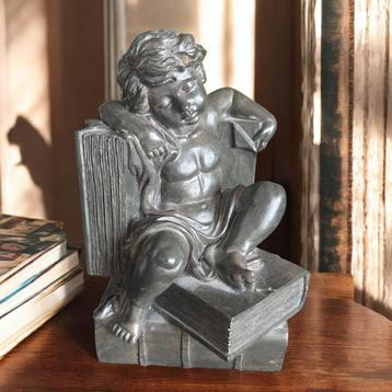 Antieke / vintage boekensteun ( 1 !) putti op boeken 20-06 beschikbaar voor biedingen