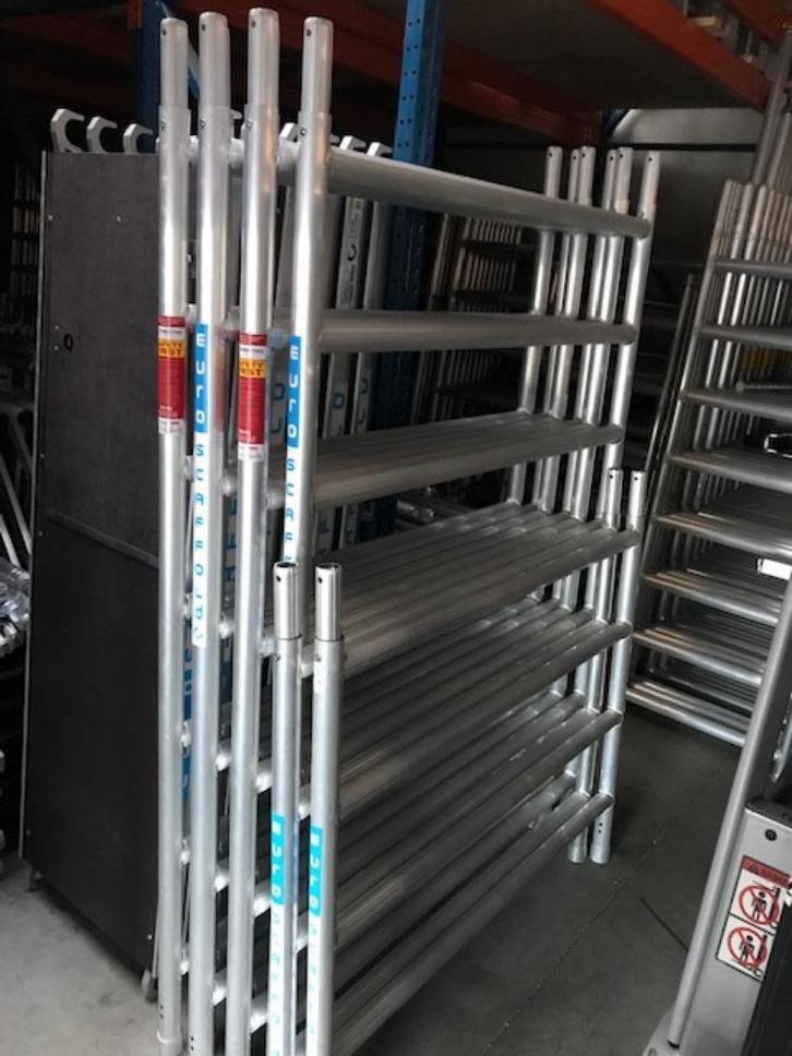 Nieuwe Euroscaffold steiger 8m WerkHoogte €2699 ex BTW, Doe-het-zelf en Verbouw, Steigers, Nieuw, Rolsteiger of Kamersteiger, 5 meter of hoger