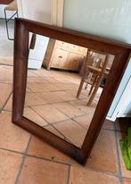 Antike houten spiegel, Antiek en Kunst, Ophalen, Rechthoekig, Minder dan 50 cm, Minder dan 100 cm