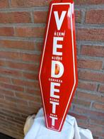 Emaille reclamebord vedett bier, Ophalen of Verzenden, Zo goed als nieuw, Reclamebord