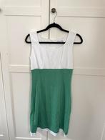 Heine vintage jurk maat S groen wit midi, Groen, Heine, Ophalen of Verzenden, Onder de knie