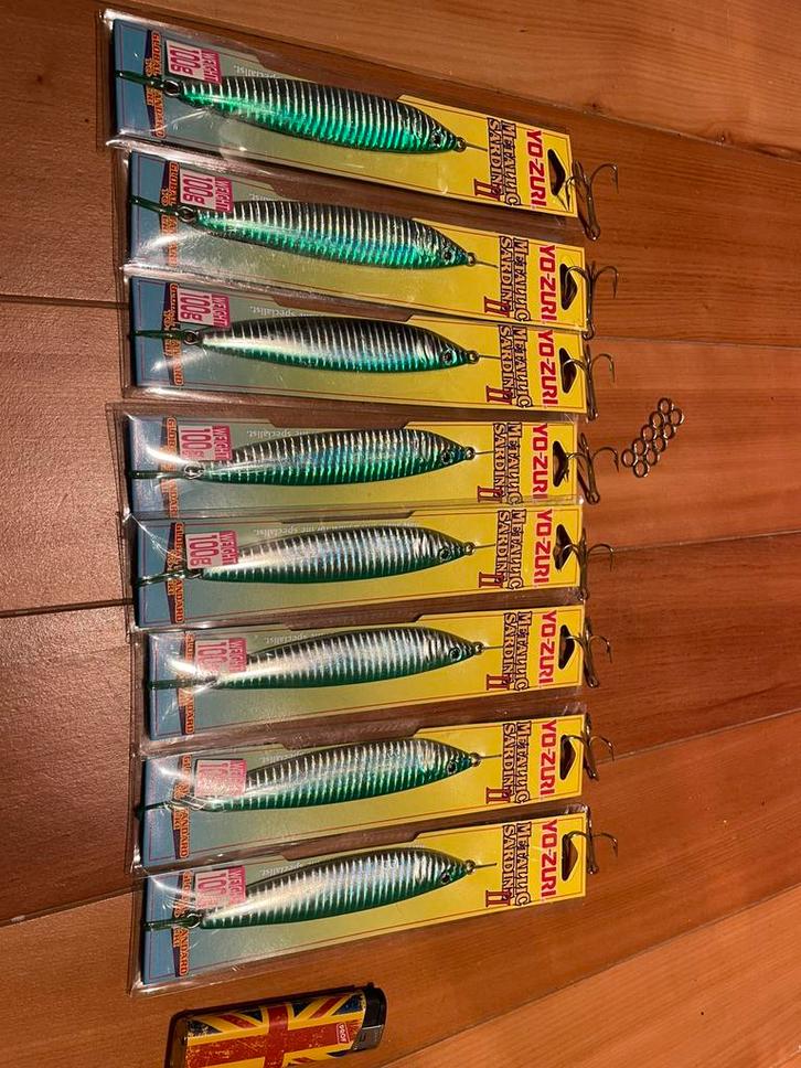 Yozuri Metallic Sardine 100gr speed pilker 8st met ring&dreg, Watersport en Boten, Hengelsport | Zeevissen, Zo goed als nieuw