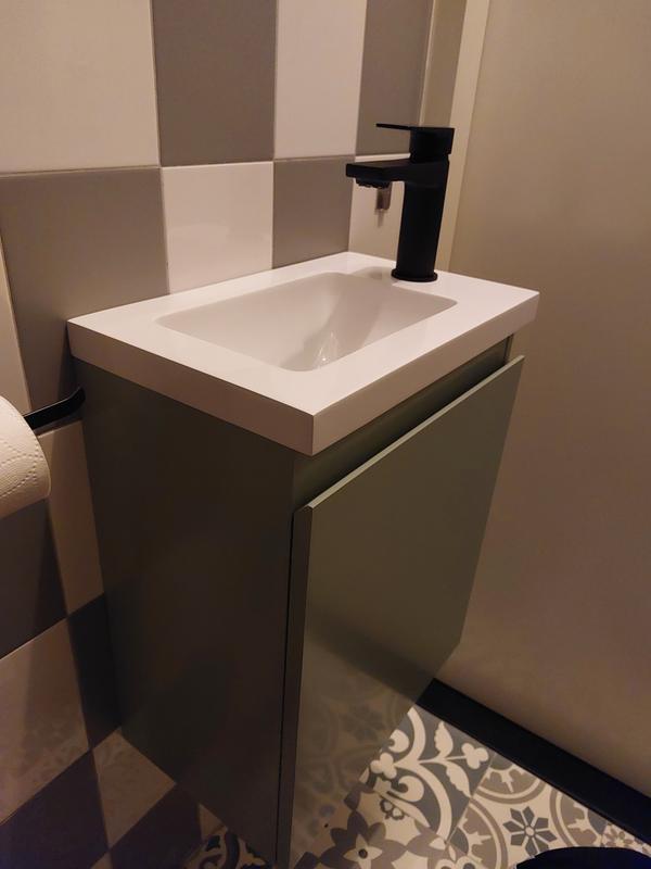 Allibert Fonteinmeubel - NIEUW in doos - Grijs - 40 cm, Huis en Inrichting, Badkamer | Badkamermeubels, Nieuw, Wastafelkast, Minder dan 100 cm