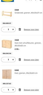 GEZOCHT IVAR Kast / onderstel, 80x30x83 cm onderdelen, Ophalen, Met deur(en), Scandinavisch, 50 tot 100 cm