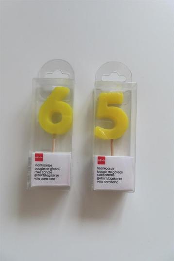 Taartkaarsjes Hema 5 en 6 / 65  *Nieuw* (3204) beschikbaar voor biedingen