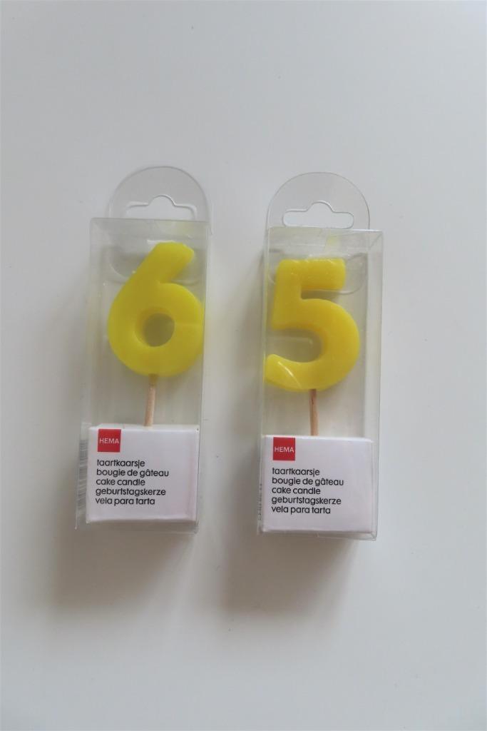 Taartkaarsjes Hema 5 en 6 / 65  *Nieuw* (3204), Hobby en Vrije tijd, Feestartikelen, Nieuw, Versiering, Abraham of Sarah, Ophalen of Verzenden