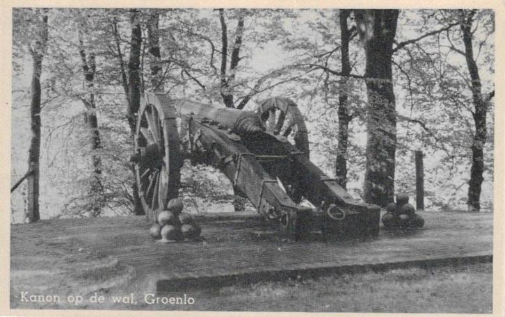 134 Groenlo Kanon op de wal 1956, Verzamelen, Ansichtkaarten | Nederland, Ongelopen, Gelderland, 1940 tot 1960, Ophalen of Verzenden