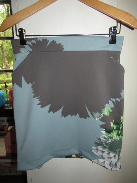 G087 KYRA & KO mt 38-40 rok travelstof scuba grijs, Kleding | Dames, Rokken, Maat 38/40 (M), Verzenden, Zo goed als nieuw, Knielengte