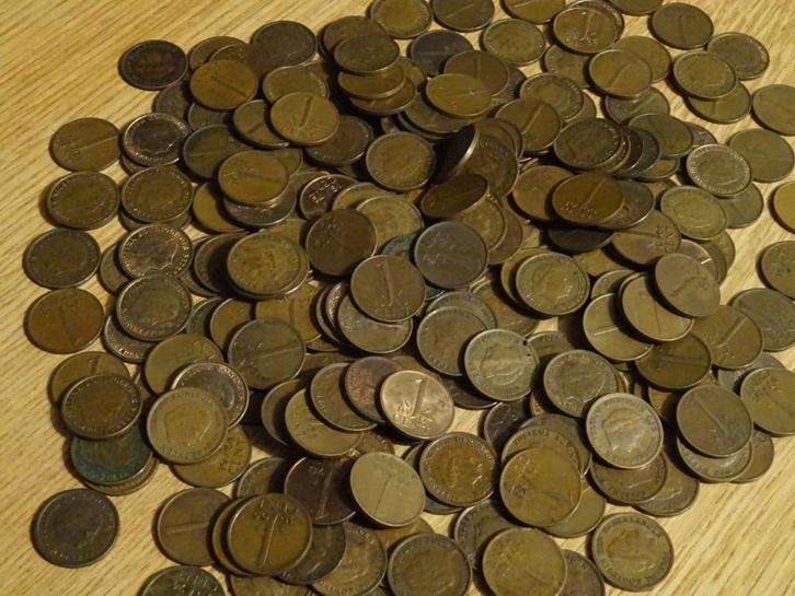 Centen uit de guldentijd 1948 -1980, Postzegels en Munten, Munten | Nederland, Losse munt, 1 cent, Koningin Juliana, Ophalen of Verzenden