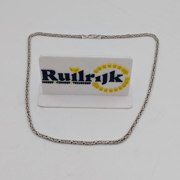 Koningsketting zilver 39gr 925 60cm - Nette staat, Sieraden, Tassen en Uiterlijk, Kettingen, Zo goed als nieuw
