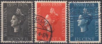 Nederland- 1938 - Wilhelmina - NVPH-310 t/m NVPH-312 - G beschikbaar voor biedingen