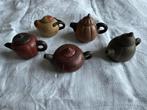 Miniatuur theepotjes Japan klei 5x, Antiek en Kunst, Ophalen of Verzenden