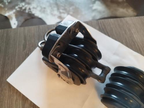 Drievoudig blok 60mm met hondsvot en klem, merk Rutgerson., Watersport en Boten, Bootonderdelen, Zo goed als nieuw, Tuigage en Masten