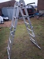 Aluminium Vouwladder 4x3 Sporten, Doe-het-zelf en Verbouw, Ladders en Trappen, Ophalen, Gebruikt, Ladder, Opvouwbaar of Inschuifbaar