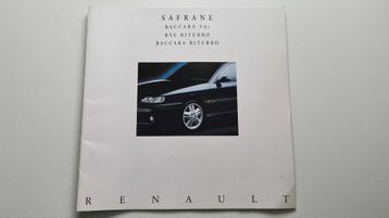Dealerbrochure Renault Safrane Baccara RXE Biturbo beschikbaar voor biedingen