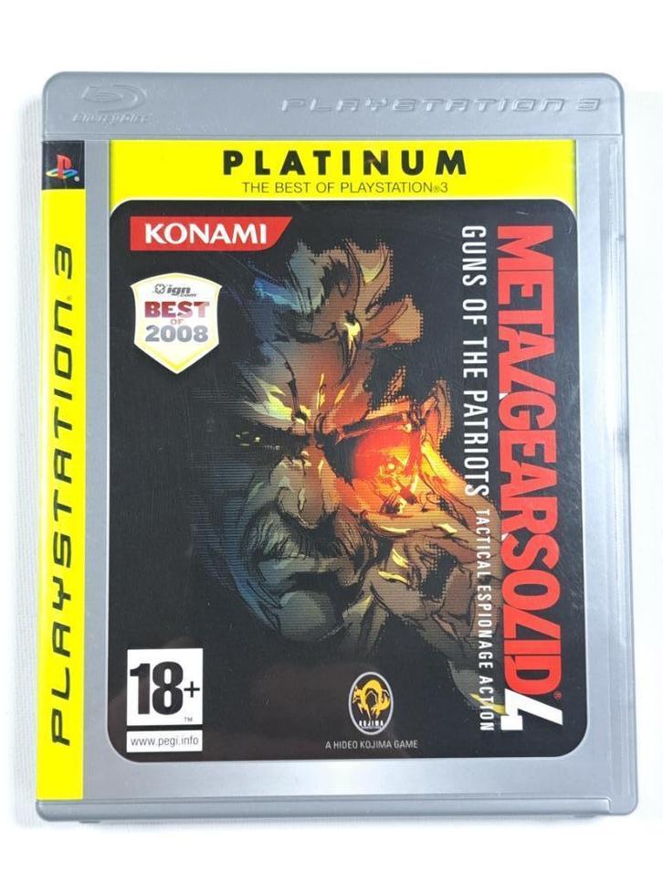 Metal Gear Solid 4: Guns of the Patriots - Platinum - PS3, Spelcomputers en Games, Games | Sony PlayStation 3, Zo goed als nieuw