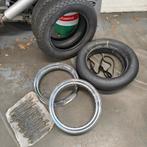 Set nette 16 inch velgen,rvs spaken, en banden, Motoren, Onderdelen | Harley-Davidson, Ophalen, Gebruikt