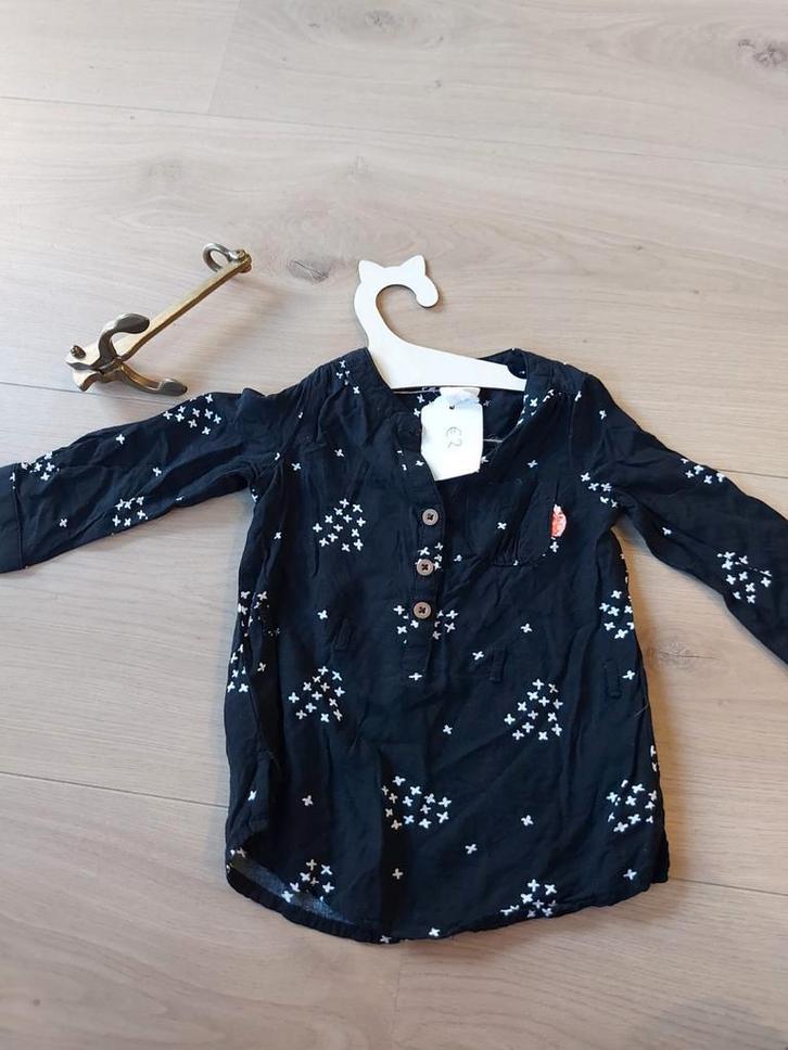 Donkerblauw blouse tuniek tumble 'N dry maat 62, Kinderen en Baby's, Babykleding | Maat 62, Gebruikt, Jongetje of Meisje, Ophalen of Verzenden