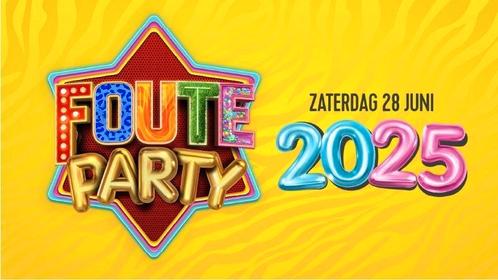 Foute Party zaterdag 28 juni 2025, Tickets en Kaartjes, Recreatie | Pretparken en Attractieparken, Drie personen of meer, Ticket of Toegangskaart