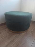 Poef velvet groen, Huis en Inrichting, Banken | Voetenbanken en Poefen, Ophalen of Verzenden, Rond, Minder dan 50 cm, Minder dan 50 cm