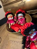 Zwarte piet sinterklaas pop popjes set vintage etalage rood, Ophalen of Verzenden