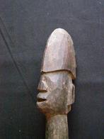 PENDE CONGO AFRIKA HOUTEN STAF MET GEZICHT 47 cm, Ophalen of Verzenden