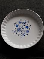 Quiche vorm, vlaaivorm, ovenschaal blauw/wit, Huis en Inrichting, Keuken | Servies, Ophalen of Verzenden, Overige stijlen, Aardewerk