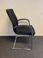 Vergaderstoelen Ahrend 230 Fame zwart, slede chroom 1x, Ophalen of Verzenden, Gebruikt, Zwart, Vijf, Zes of meer stoelen