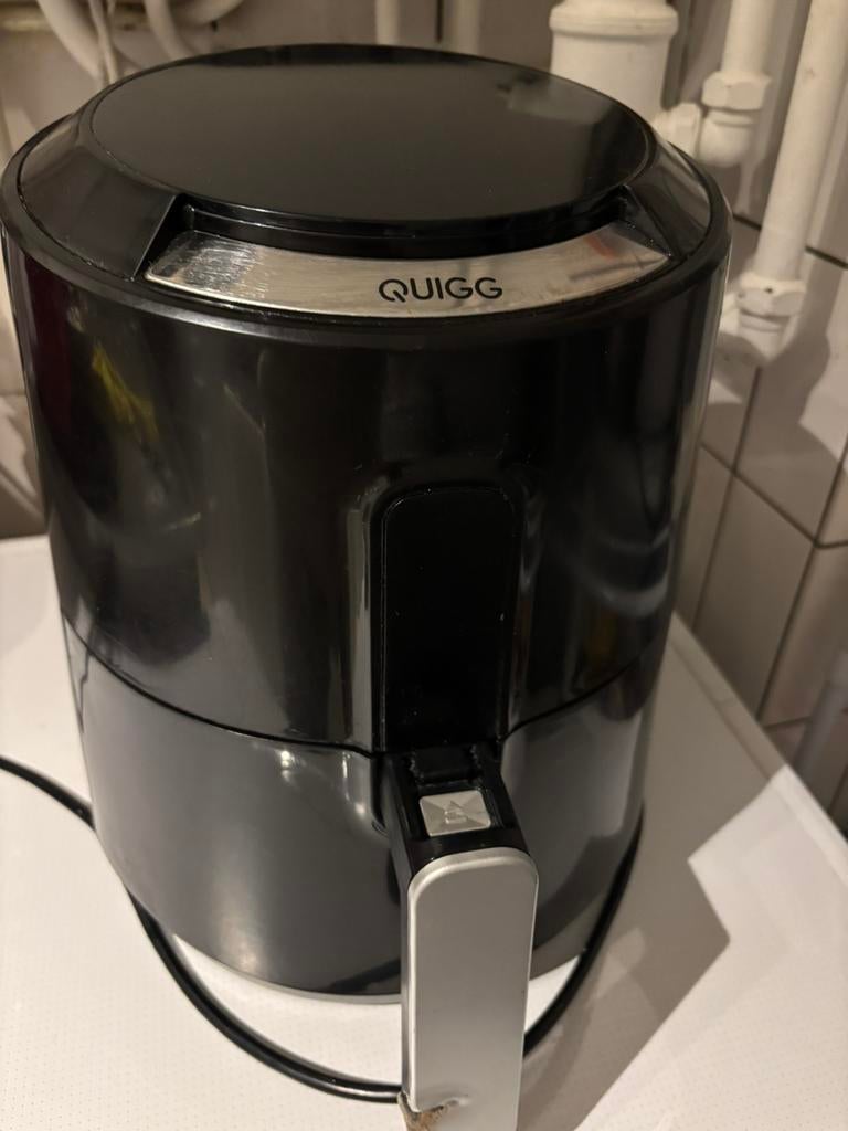 QUIGG Airfryer – Zwart – Goed werkend, Witgoed en Apparatuur, Airfryers, Ophalen of Verzenden, Gebruikt, Airfryer