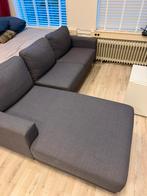 Driezits hoekbank, Ophalen, Blauw, Tweepersoons, Zo goed als nieuw