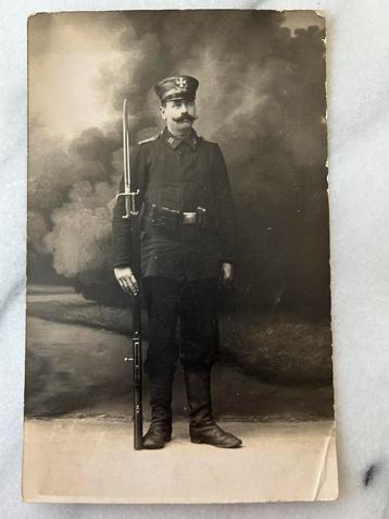 Wo1: fotokaart Duitse landstrum man uniform beschikbaar voor biedingen