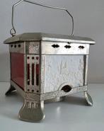 Art Deco Theelicht Lithofaan - Zeldzaam & Sfeervol!, Ophalen of Verzenden, Rood, Overige materialen, Minder dan 25 cm