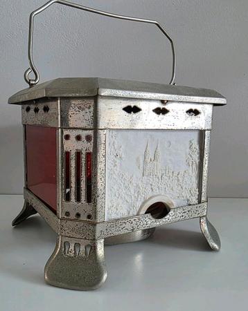 Art Deco Theelicht Lithofaan - Zeldzaam & Sfeervol! beschikbaar voor biedingen