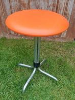 Vintage brabantia krukje oranje 4poot retro huishoud krukje, Ophalen, Gebruikt, IJzer