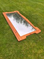 Mooie grote spiegel met houten lijst, Huis en Inrichting, Ophalen, Zo goed als nieuw, Rechthoekig, Minder dan 100 cm