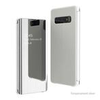 Samsung Galaxy S10e Clear View Stand Cover Set _ Zilver, Verzenden, Nieuw, Overige modellen, Hoesje of Tasje