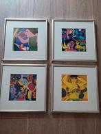 4 schilderijtjes print  Corneille, Antiek en Kunst, Ophalen