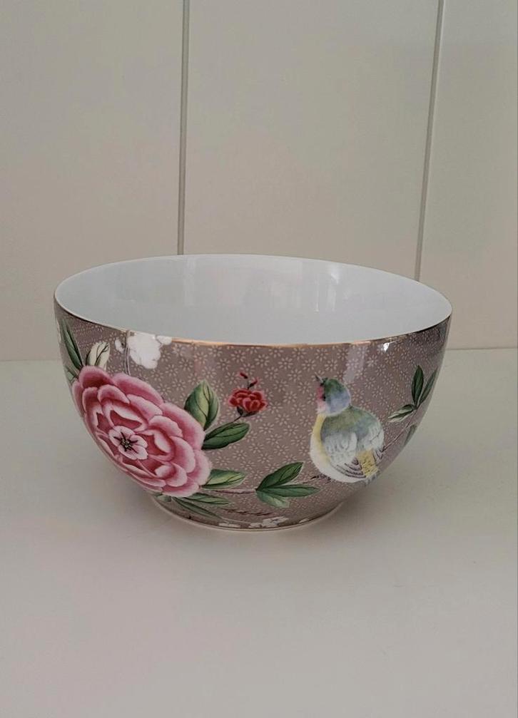 Pip Studio Blushing Birds Kom Khaki 15cm - beschadigd, Huis en Inrichting, Woonaccessoires | Schalen en Manden, Gebruikt, Schaal