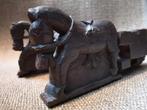Antieke houten paarden uit India, Antiek en Kunst, Ophalen of Verzenden